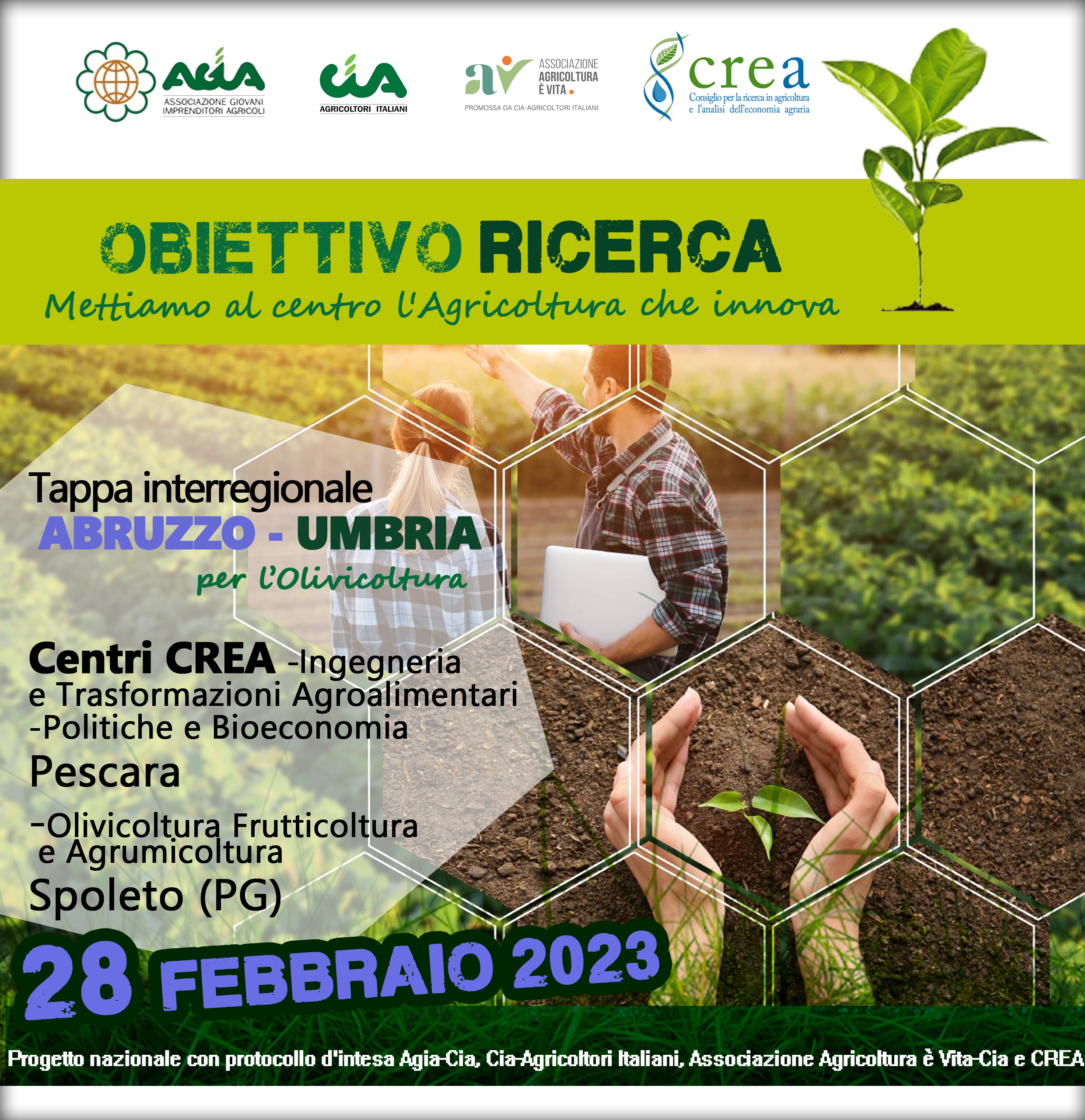 OBIETTIVO RICERCA: METTIAMO AL CENTRO L’AGRICOLTURA CHE INNOVA. AL CREA DI PESCARA LA TAPPA ABRUZZO-UMBRIA