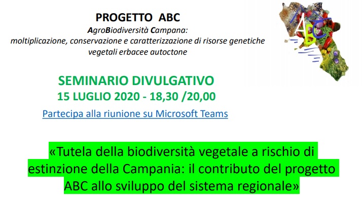 Tutela della biodiversit&agrave; vegetale a rischio di estinzione della Campania: il contributo del Progetto ABC allo sviluppo del sistema regionale